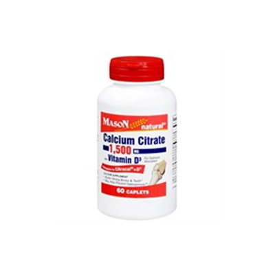 Mason Natural Calcium Citrate 1500mg with Vitamin D3, Caplets