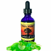 Gotu Kola ~ 2oz ~ aka Brahmi Herbs ~ Antioxidant Rich, All Organic, All Natural Liquid Extract - MADE IN AMERICA! - Alcohol Free! from Cedars of Life!