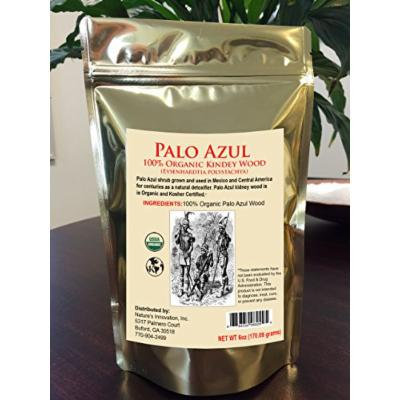 Palo Azul Kidney Wood Certified Organic Blue Stick Detox 6oz - TeaTox - Palo Azul Tea - Palo Dulce or Palo Santo wood - Eysenhardtia polystachya herb (6oz)
