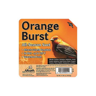 Heath Manufacturing Heath Outdoor Products Orange Burst Suet Cake - Case of 12