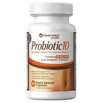 Vitamin World Probiotic 10, 30 Capsules