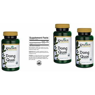 Dong Quai Root 530 Mg 100 Caps By Swanson, Pack of 3