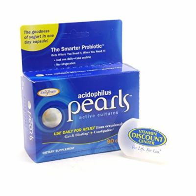 Bundle - 2 Items: 1 Bottle of Acidophilus Pearls Active Cultures by Enzymatic Therapy - 90 Capsules and 1 VDC Pill Box