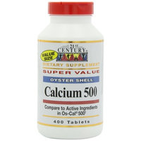 21st Century Calcium 500 Mg (Oyster Shell) Tablets, 400-Count