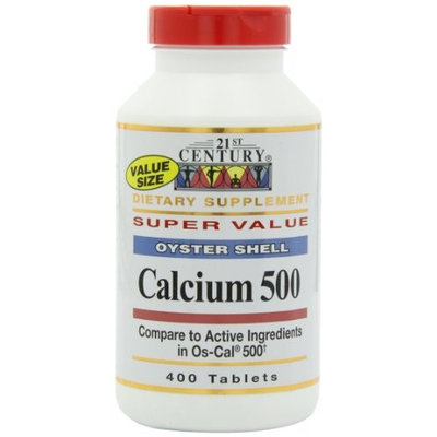 21st Century Calcium 500 Mg (Oyster Shell) Tablets, 400-Count