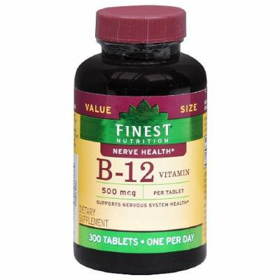 Finest Nutrition Vitamin B12 500mcg, Tablets 300 ea
