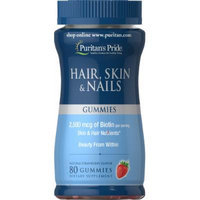 Puritan's Pride Hair, Skin & Nails Gummies-80 Gummies