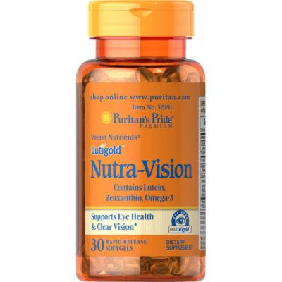 Puritan's Pride Lutigold Nutra-Vision with Lutein, Zeaxanthin & Omega-3-30 Softgels