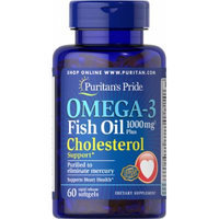 Puritan's Pride Omega-3 Fish Oil Plus Cholesterol Support-60 Softgels