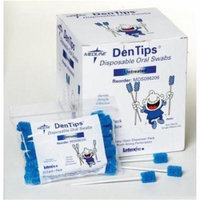 DenTips Oral Swabsticks,Blue - 500 Each / Case (1 Case)