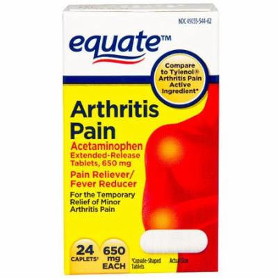 Equate Acetaminophen Pain Reliever/Fever Reducer 650mg, 24ct