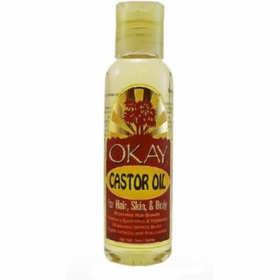 Okay 100% Castor Oil for Hair, Skin & Body, 2 oz