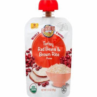 Earth's Best Organic World Foods Turkey, Red Beans & Brown Rice Puree Stage 2 Baby Food, 3.5 oz (Pack of 6)