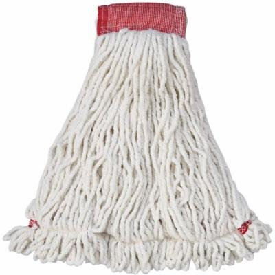Rubbermaid Commercial Web Foot Shrinkless Cotton/Synthetic Mop Head, White