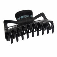 Women Barrette Black Plastic Hair Clip Claws Clamp