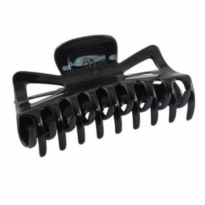 Women Barrette Black Plastic Hair Clip Claws Clamp