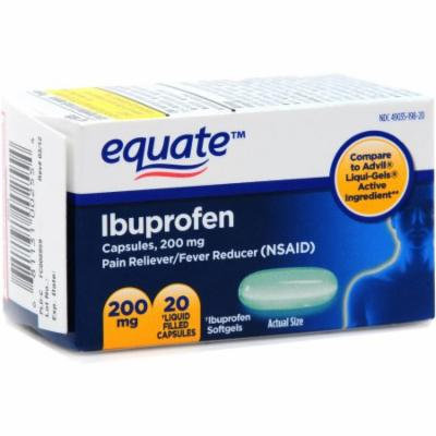 Equate Ibuprofen Softgels, 20ct