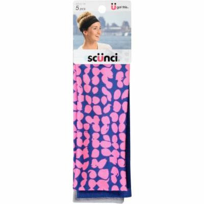 scunci Mixed Colors Headwraps, 5 count