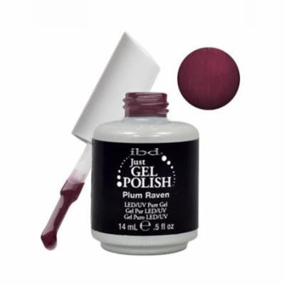 IBD Just Gel 0.5oz Soak Off Nail Polish Red, PLUM RAVEN, 56506