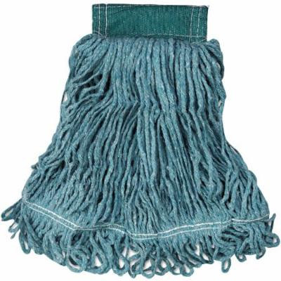 Rubbermaid Commercial Cotton/Synthetic Super Stitch Blend Mop Head, Green, Medium
