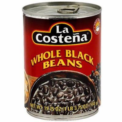 La Costena Whole Black Beans, 19.75 oz (Pack of 12)