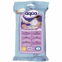 No Rinse Aqua Sensitive Wash Gloves, 12 count