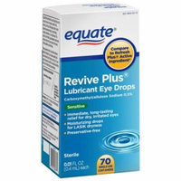 Equate Revive Plus Lubricant Eye Drops, 0.01 fl oz, 70 count