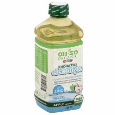 OH-SO Organic Baby Pediatric Electrolyte Apple Flavor Solution, 33.8 fl oz, (Pack of 6)