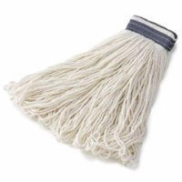 Rubbermaid Commercial Products Universal Headband Rayon Mop Heads in White