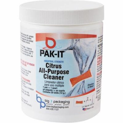PAK-IT Industrial Strength Citrus Scent All-Purpose Cleaner, 20 count
