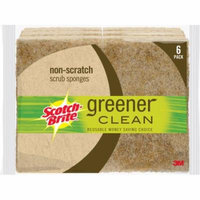 Scotch-Brite Greener Clean Natural Fiber Scrub Sponges, 6 pack