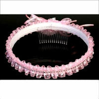 Angels Garment Girl Pink Sheer Star Ribbon Bow Wreath First Communion