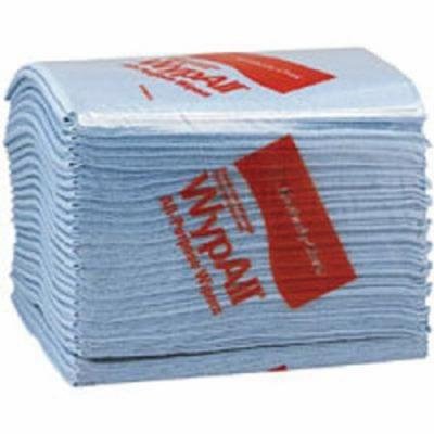 Kimberly-Clark WypAll L40 Wipers - 12.5''x14.4'' blue q-foldwypall wiper 1-ply 56 pe