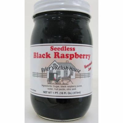 Byler's Relish House Homemade Amish Country Seedless Black Raspberry Jam 16 oz.