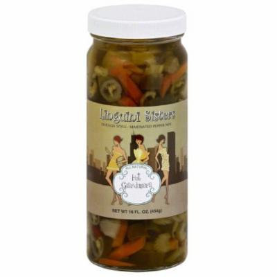Linguini Sisters Hot Giardiniera, 16 fl oz, (Pack of 6)