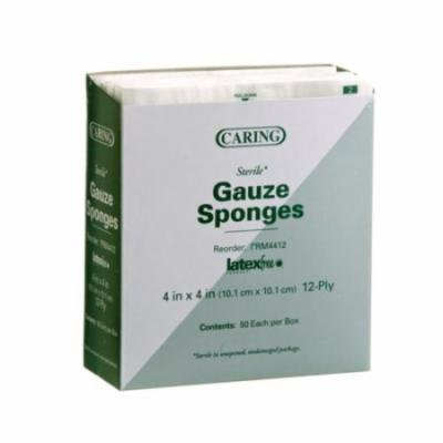 Caring Woven Sterile Gauze Sponges PRM4412