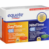 Equate Non-Drowsy DayTime/NiteTime Cold & Flu Softgels, 48 count