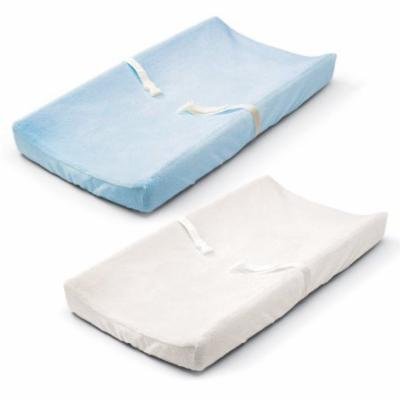 Summer Ultra Plush Change Pad Cover, Blue/White, 2 Count
