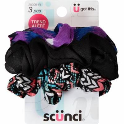 scunci Twisters Bright Colors Elastics, 3 count
