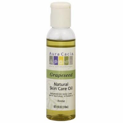 Aura Cacia Grapeseed Natural Skin Care Oil, 4 fl oz