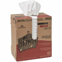 Brawny Industrial Light-Duty Paper Wipers, White, 148 sheets, 20 count