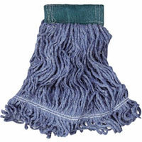 Rubbermaid Commercial Cotton/Synthetic Super Stitch Blend Mop Head, Blue, Medium
