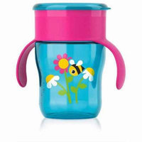 Philips Avent My Natural Drinking Exclusive Girl Toddler Cup, 9 Ounces, 2-Pack, 12 Months+, Stage 4, BPA-Free