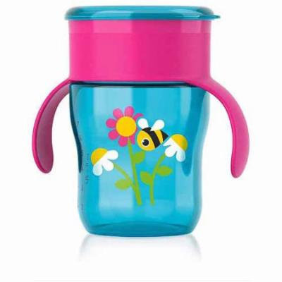 Philips Avent My Natural Drinking Exclusive Girl Toddler Cup, 9 Ounces, 2-Pack, 12 Months+, Stage 4, BPA-Free