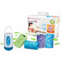 Munchkin Arm and Hammer Disposable Changing Pad - 10 Pack WITH Diaper Bag Dispenser, Colors May Vary PLUS 36 Refill Bags