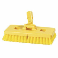 Carlisle Food Service Products Swivel Scrub Floor Scrub Brush with Stiff Polypropylene Bristles (Set of 12)