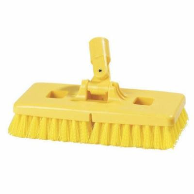 Carlisle Food Service Products Swivel Scrub Floor Scrub Brush with Stiff Polypropylene Bristles (Set of 12)