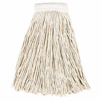 Rubbermaid Commercial Economy Cut-End White Cotton Mop Heads, 12 count