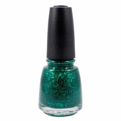 China Glaze 0.5oz Nail Polish Lacquer Clay Teal Glitter, Pine-ing For Glitter, 1349
