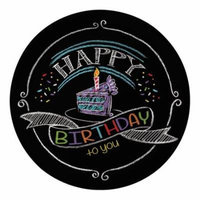 Club Pack of 96 Chalk Birthday Disposable Paper Lunch Plates 7